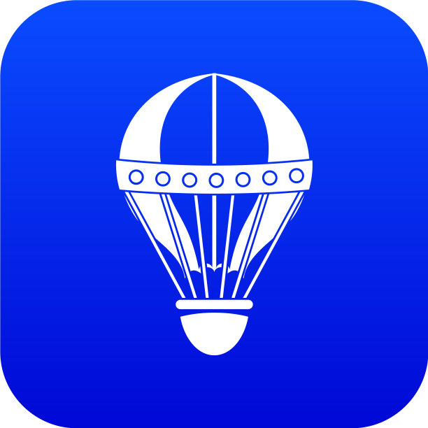 复古的热气球图标数字蓝色图片下载