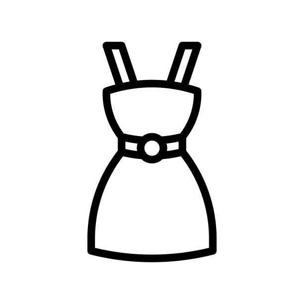 女士连衣裙线条风格图标图片下载