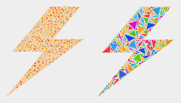 Flash马赛克图标三角形项目图片下载