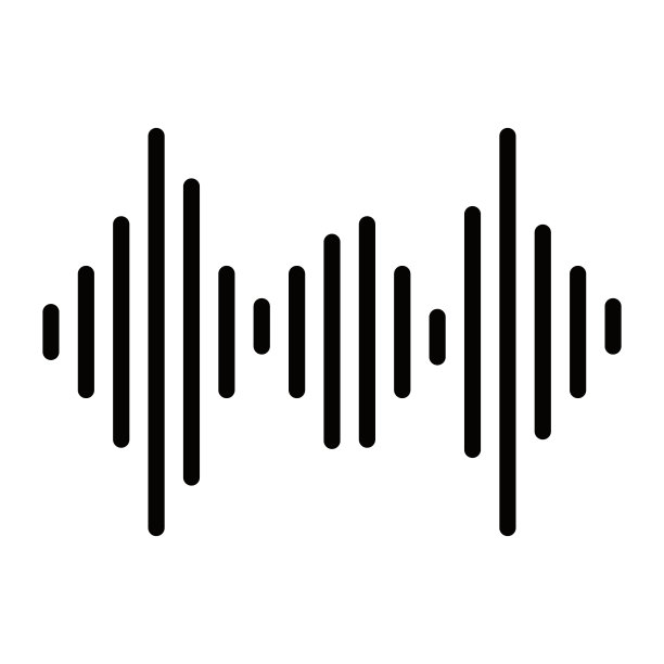 声波图标简单孤立在白色图片下载