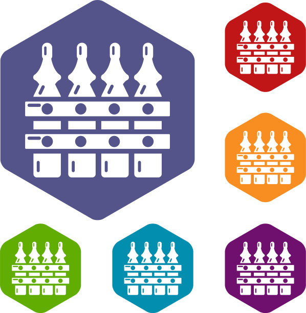 栅栏村图标简约的黑色风格图片下载