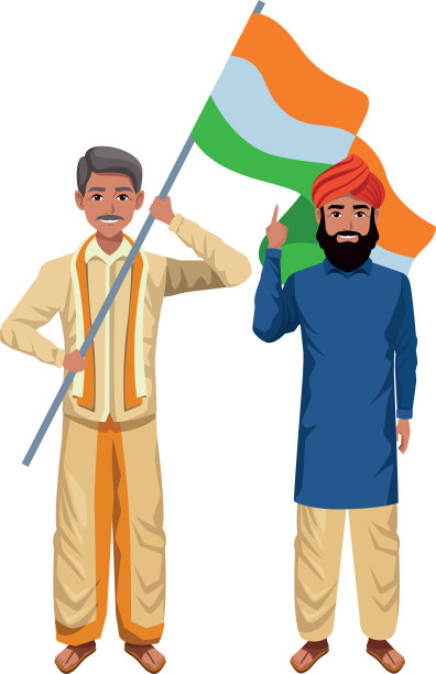 印度男人化身卡通人物图片下载