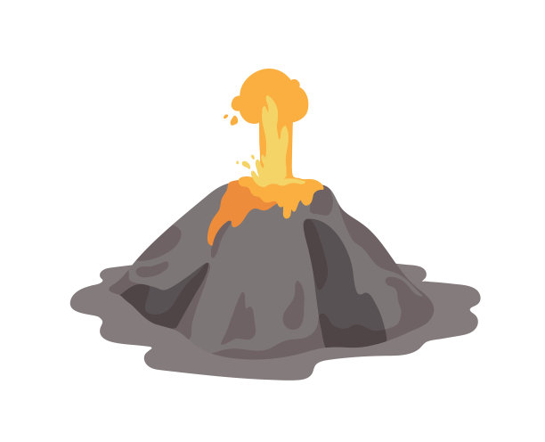 喷出岩浆的火山图片下载