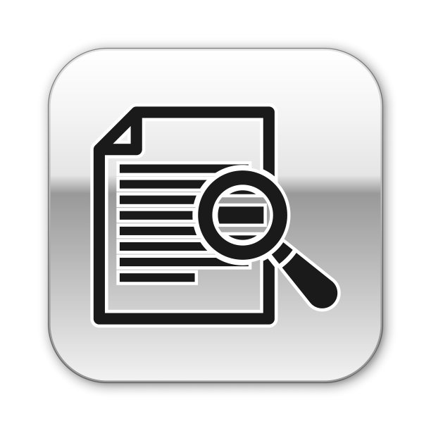 黑色文档，搜索图标孤立在白色上图片下载