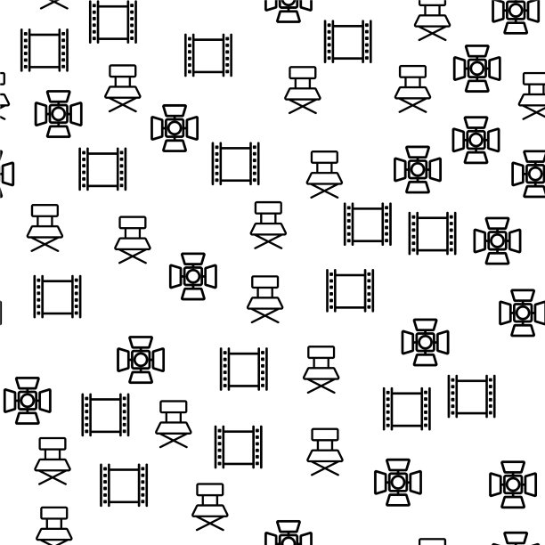 电影制作框架聚光灯无缝模式图片下载