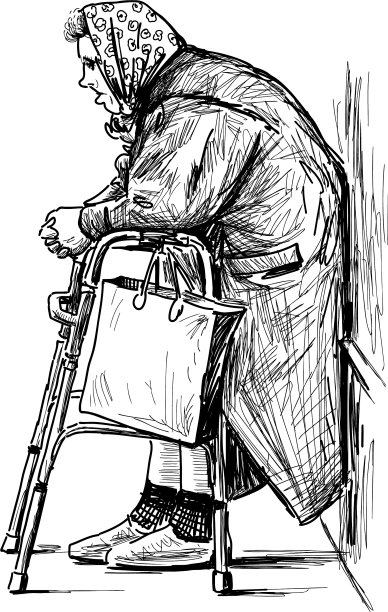 可怜的老女人图片下载