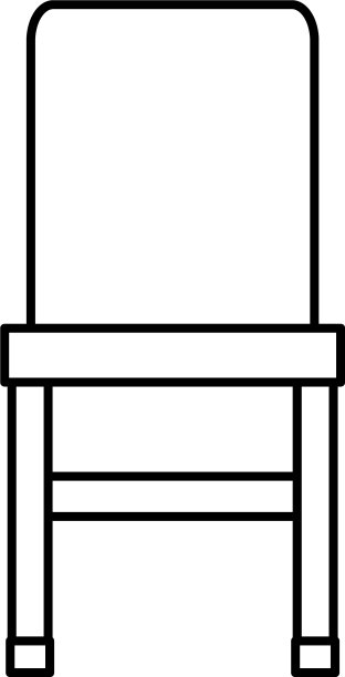 木椅元素孤立图标图片下载