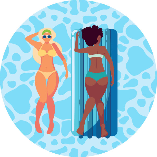 漂亮的异族女孩，还有浮床图片下载