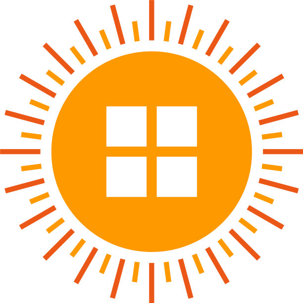 屋太阳标志图标设计图片下载