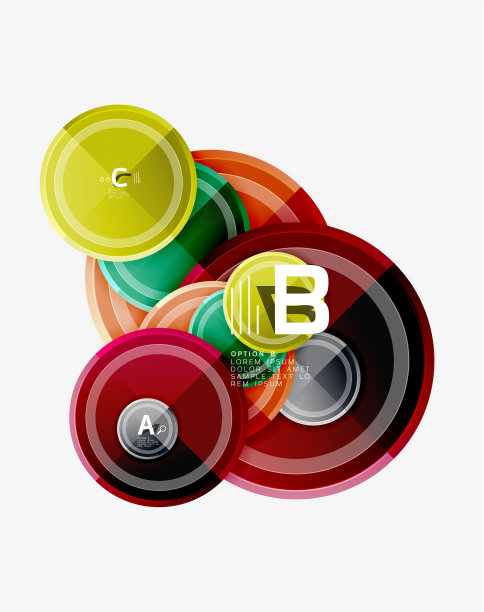 彩色光泽圈背景图片下载