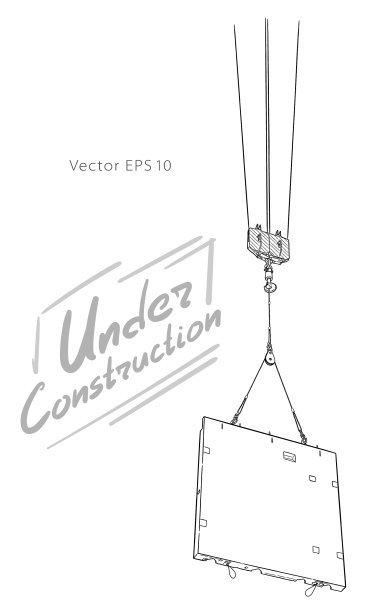 施工起重机吊钩手绘草图图片下载
