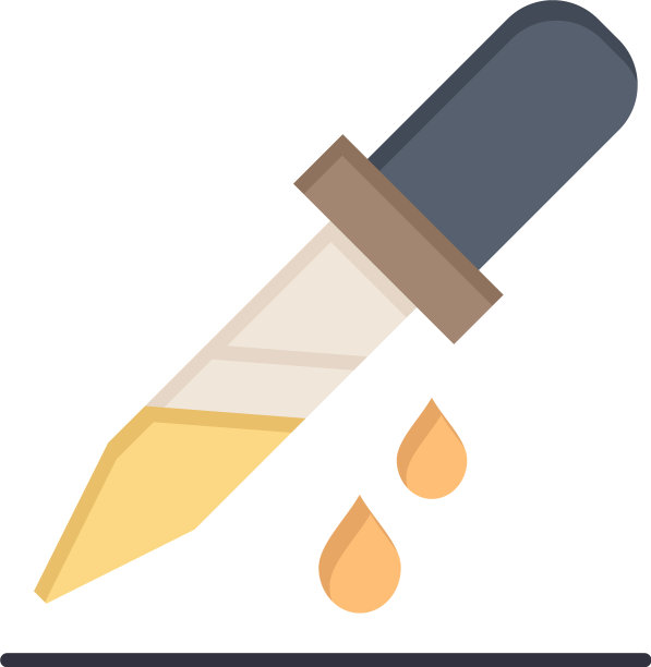 药水滴管药品平面彩色图标图片下载