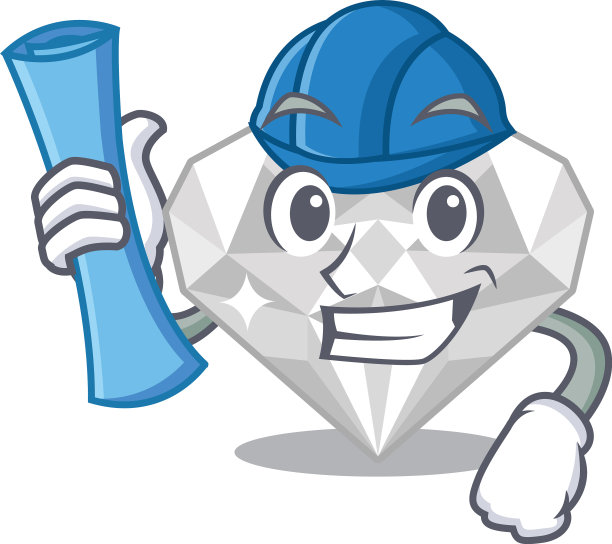 设计师白色钻石在吉祥物袋图片下载