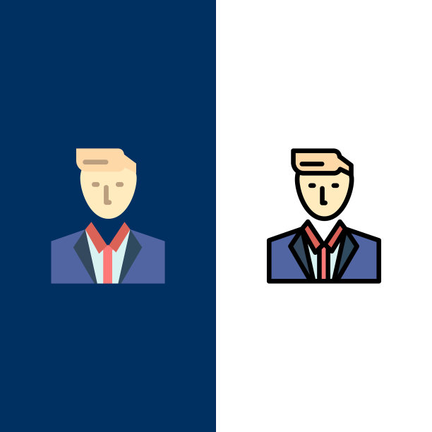 老板首席执行官，领导图标先生平和线图片下载