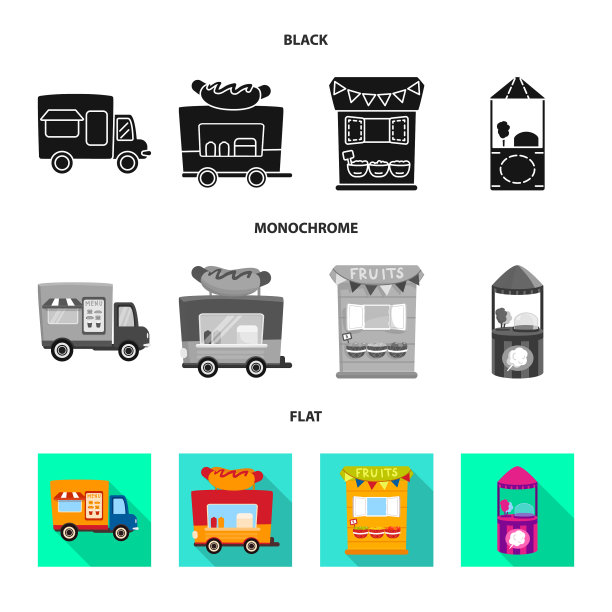 孤立的物体娱乐和商店标志集图片下载