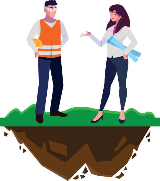 男建造师和女工程师图片下载