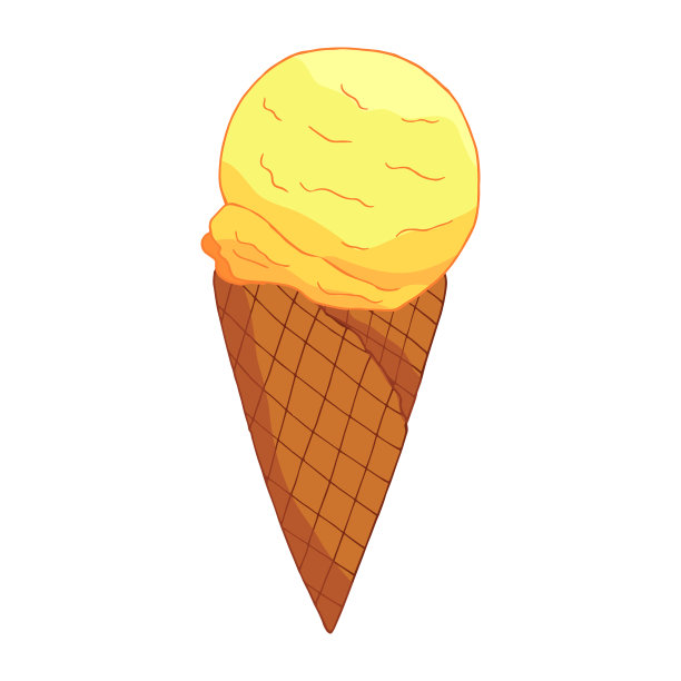 手绘柠檬冰淇淋图片下载