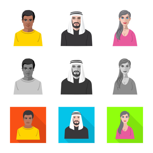 设计发型和职业图标图片下载