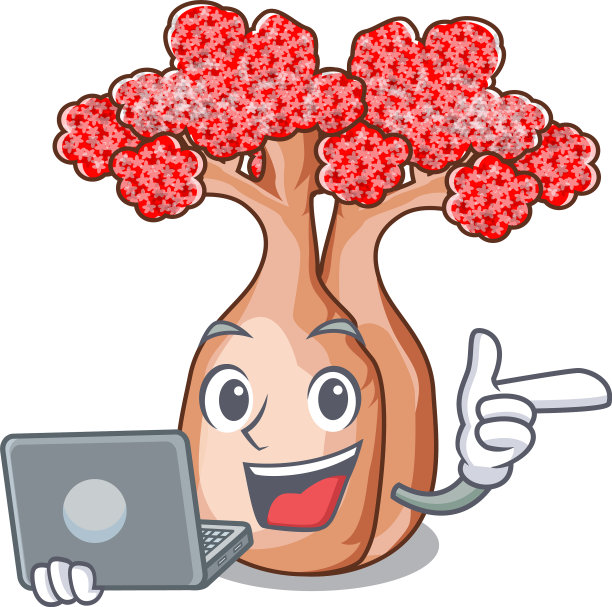 带着笔记本电脑的玫瑰形状的瓶子树图片下载