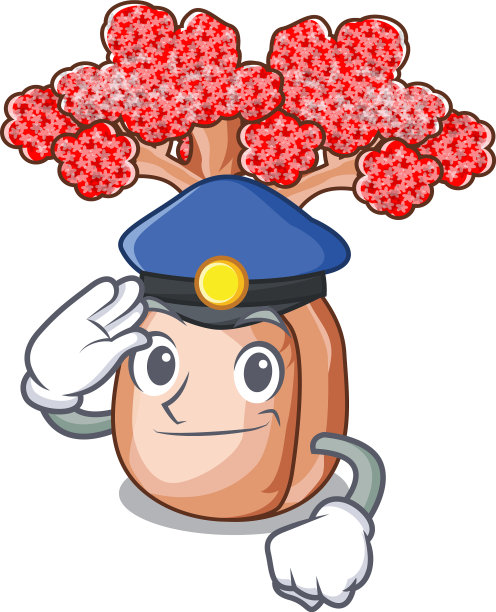 警察瓶树玫瑰形状卡通图片下载