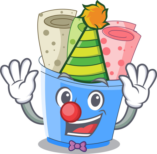 小丑冰淇淋卷小深度吉祥物图片下载