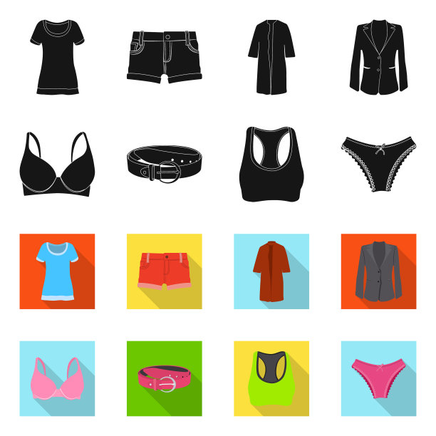 女人和服装标志图片下载