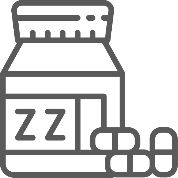 瓶与安眠药产品线图标图片下载