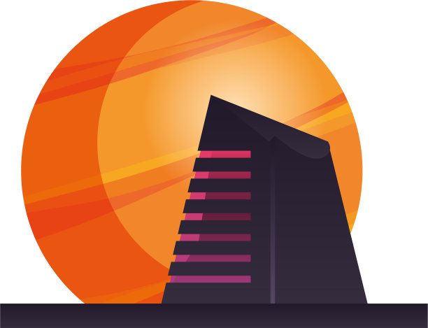 未来建筑星球在白色背景图片下载