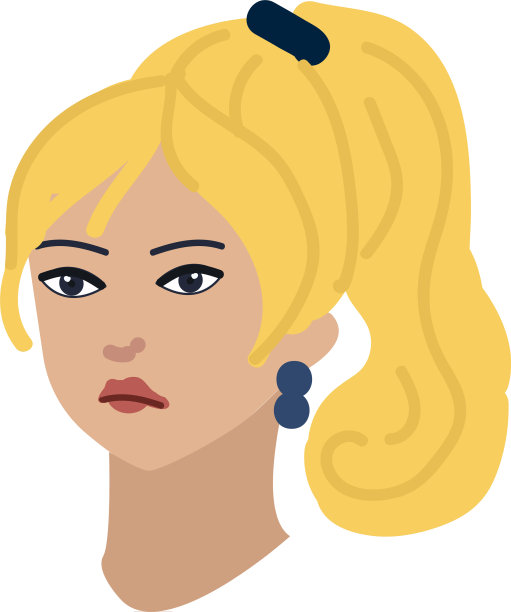 金发扎马尾的漂亮女人图片下载