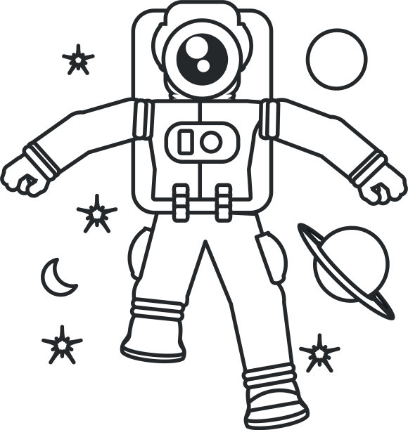 太空服与设定的图标行走图片下载