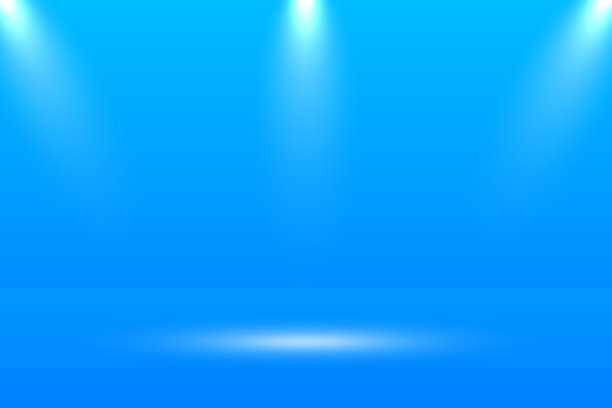 空鲜明的蓝色工作室桌子房间图片下载