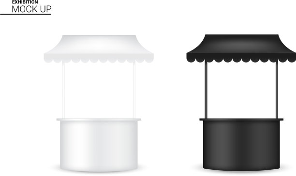 3d模拟现实的架子展示流行的摊位图片下载