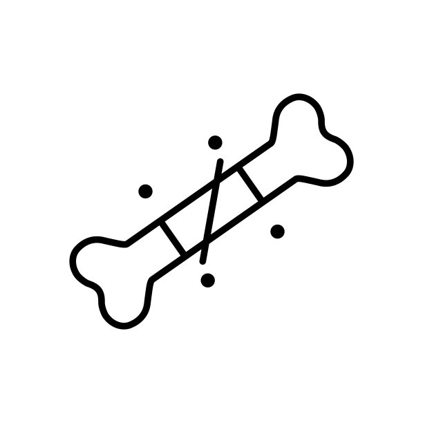 骨折图标上的白色背景轮廓图片下载