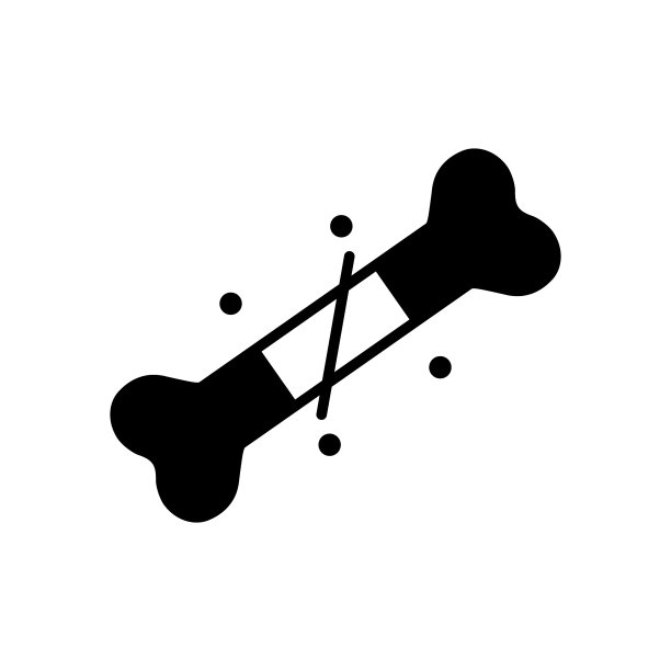 骨折图标上的白色背景轮廓图片下载