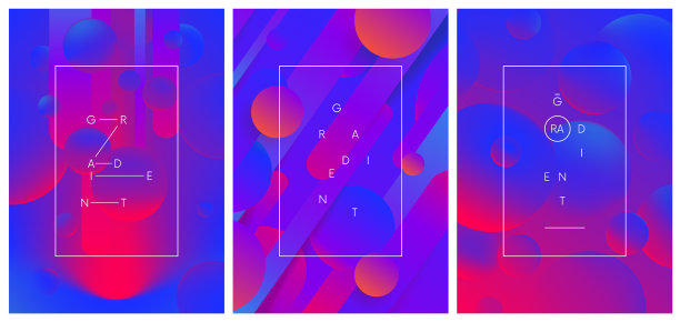 设置有创意的时尚渐变组合图片下载