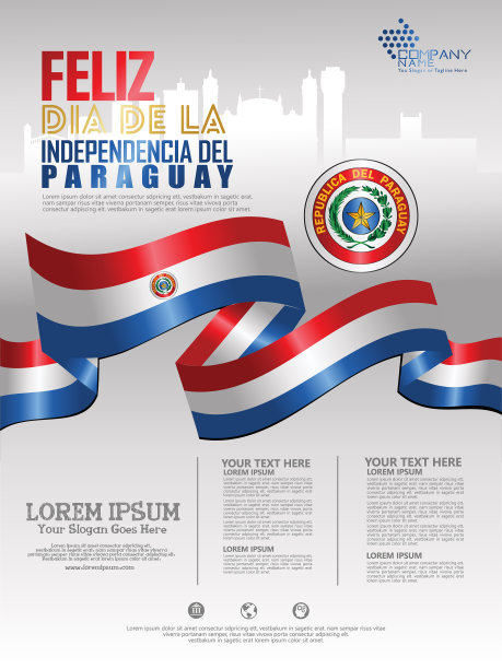 庆祝巴拉圭独立日摘要图片下载