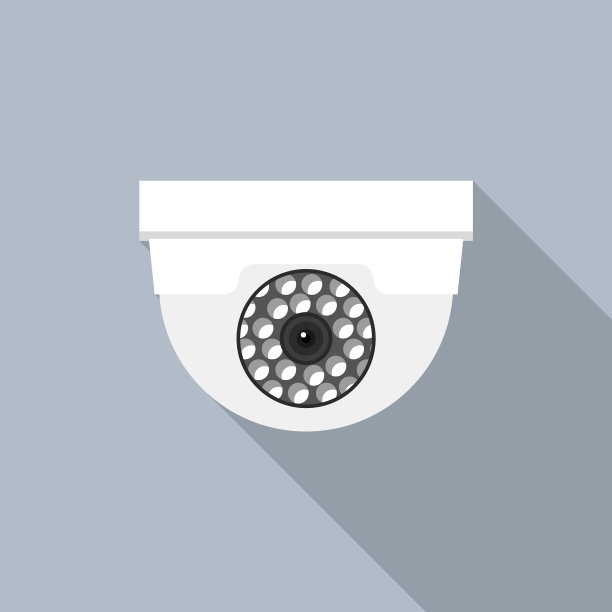 室内办公室摄像头图标平面风格图片下载