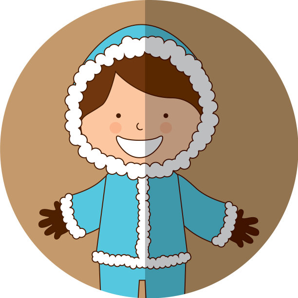 可爱的男孩和冬天的衣服图片下载