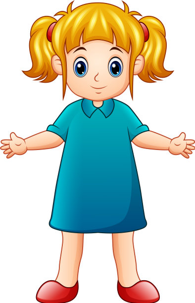 可爱的小女孩卡通图片下载