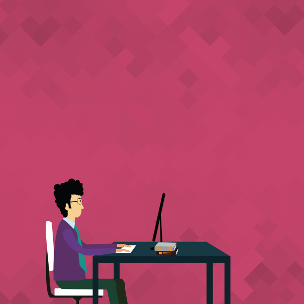 商人正坐在椅子上工作图片下载