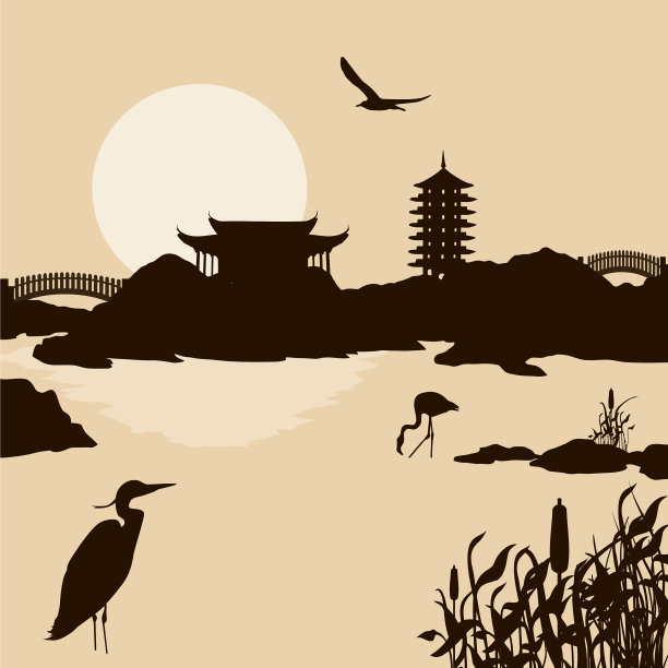 美丽的亚洲景观附近的水图片下载