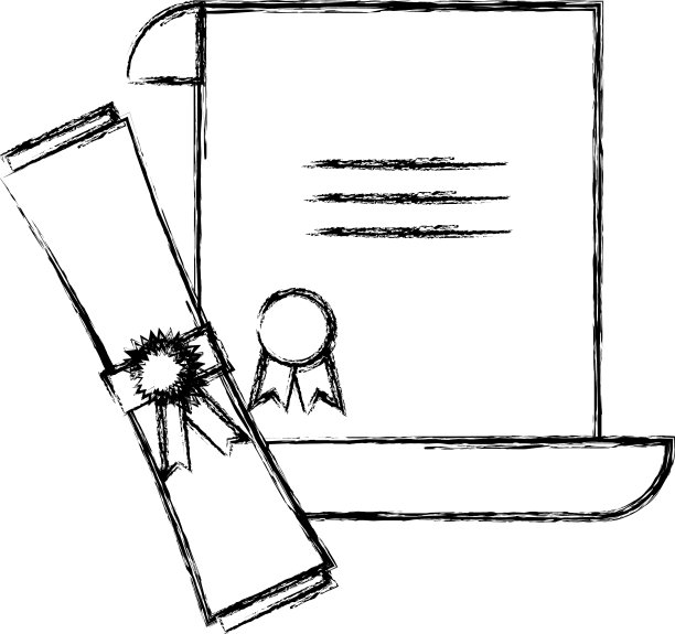 毕业证书孤立图标图片下载