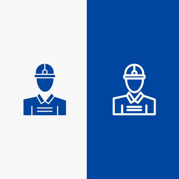 建筑工程师工人工作线和字形图片下载