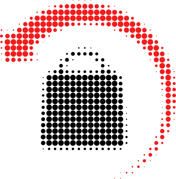 退款购物半色调虚线图标图片下载