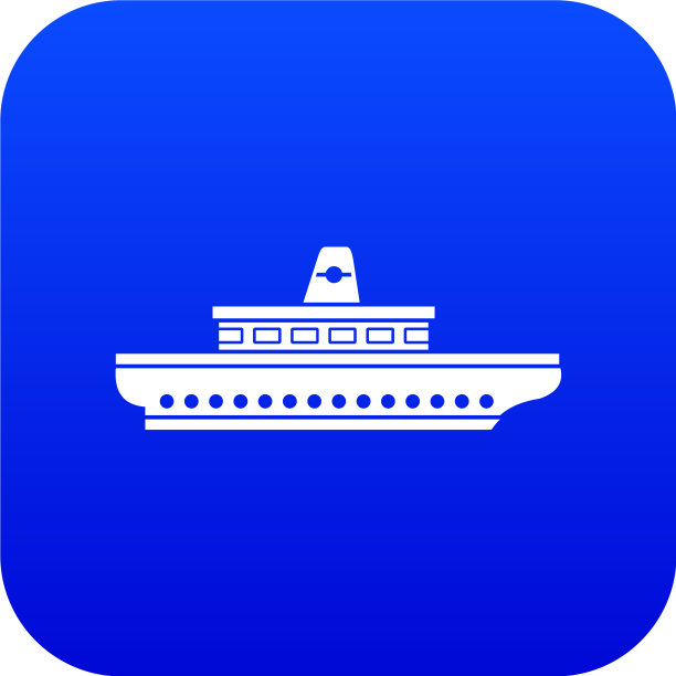 客船图标数字蓝色图片下载