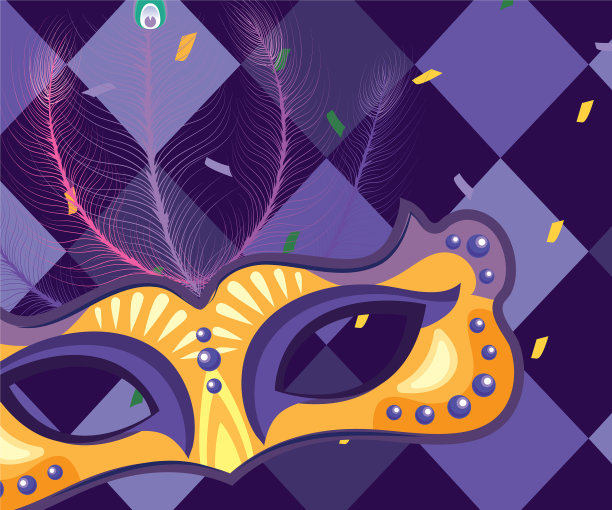 面具和丑角背景图片下载