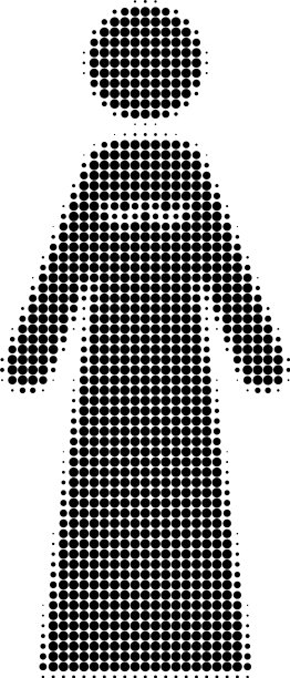 新娘半色调虚线图标图片下载