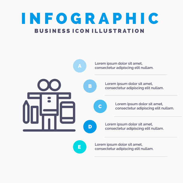 用5个步骤平衡生活游戏工作线图标图片下载