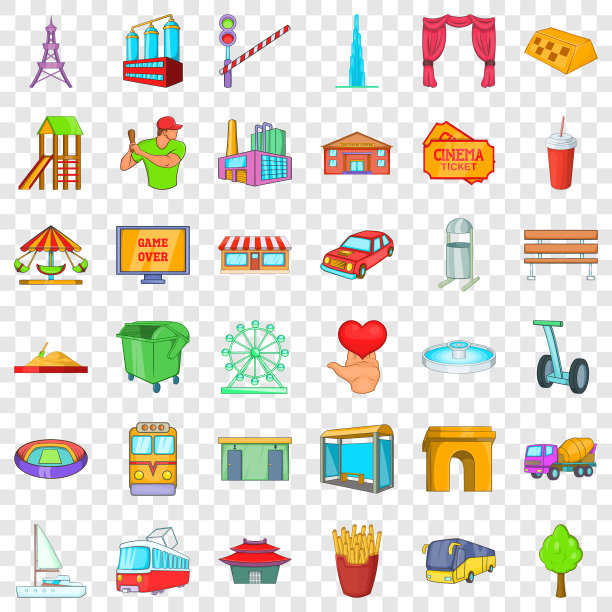 大都会图标设置卡通风格图片下载