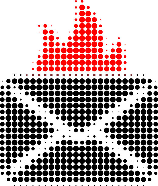 热邮件半色调虚线图标图片下载